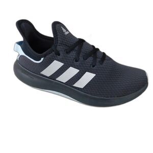 Adidas Cloudfoam Pure 2.0 Womens 8.5 Black Blue Running Shoes Comfort